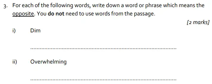 Question 03 - St Albans School – 11 Plus Entrance Examination English Paper – 2014