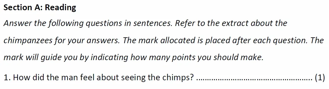 Question 01 - St Anselms College – 11+ English Sample Paper – 2026