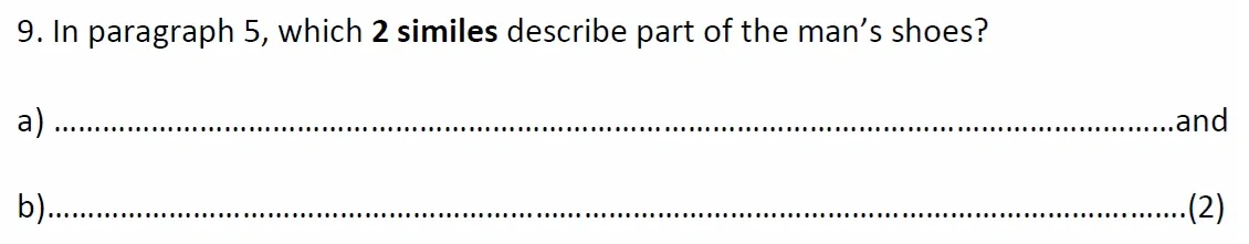 Question 09(a) - St Anselms College – 11+ English Sample Paper – 2026