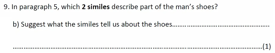 Question 09(b) - St Anselms College – 11+ English Sample Paper – 2026