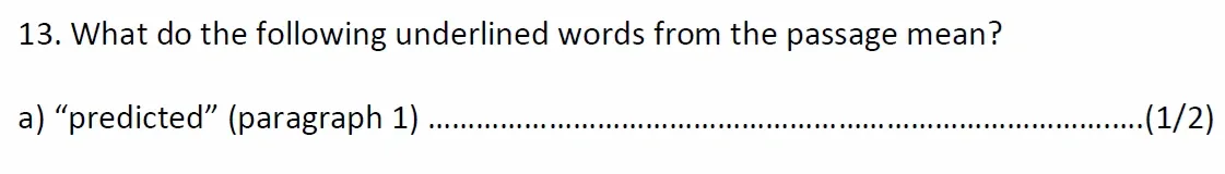 Question 13(a) - St Anselms College – 11+ English Sample Paper – 2026