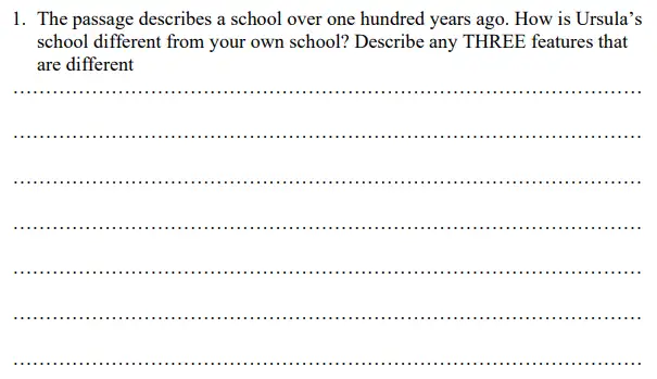 Question 1 - St Paul's Girls' School 11 Plus English Sample Paper 1