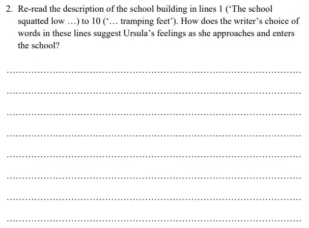 Question 2 - St Paul's Girls' School 11 Plus English Sample Paper 1