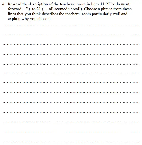 Question 4 - St Paul's Girls' School 11 Plus English Sample Paper 1