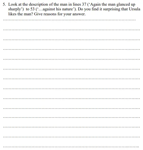 Question 5 - St Paul's Girls' School 11 Plus English Sample Paper 1