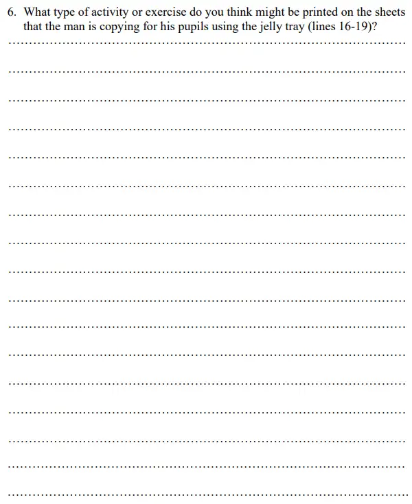 Question 6 - St Paul's Girls' School 11 Plus English Sample Paper 1