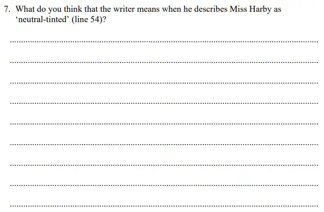Question 7 - St Paul's Girls' School 11 Plus English Sample Paper 1