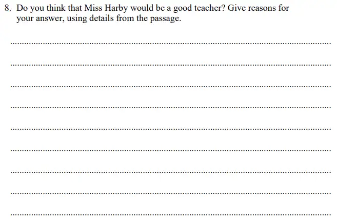 Question 8 - St Paul's Girls' School 11 Plus English Sample Paper 1