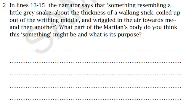 Question 2 - St Paul's Girls' School 11 Plus English Sample Paper 2