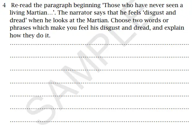 Question 4 - St Paul's Girls' School 11 Plus English Sample Paper 2