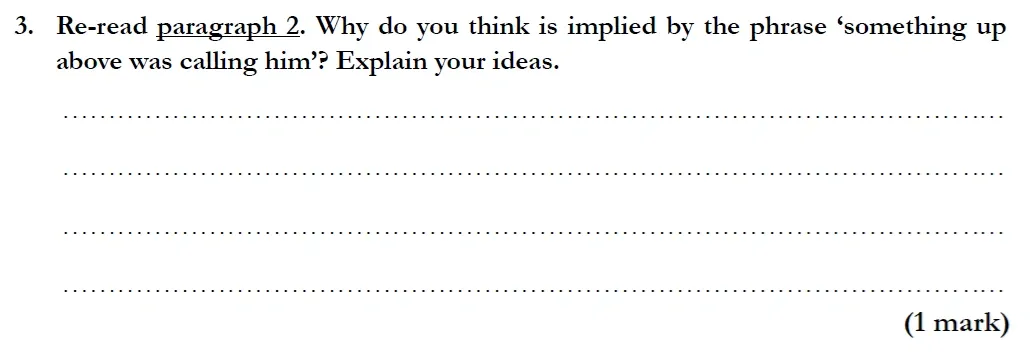 Question 03 - Streatham and Clapham High School – 11+ English Entrance Examination – 2020
