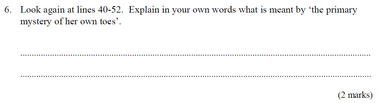 Question 06 - Streatham and Clapham High School - 11 Plus English Specimen Paper - 2019