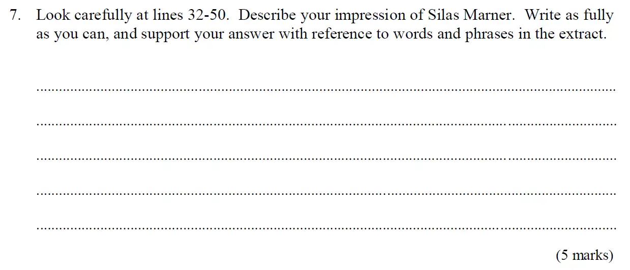 Question 07 - Streatham and Clapham High School - 11 Plus English Specimen Paper - 2019