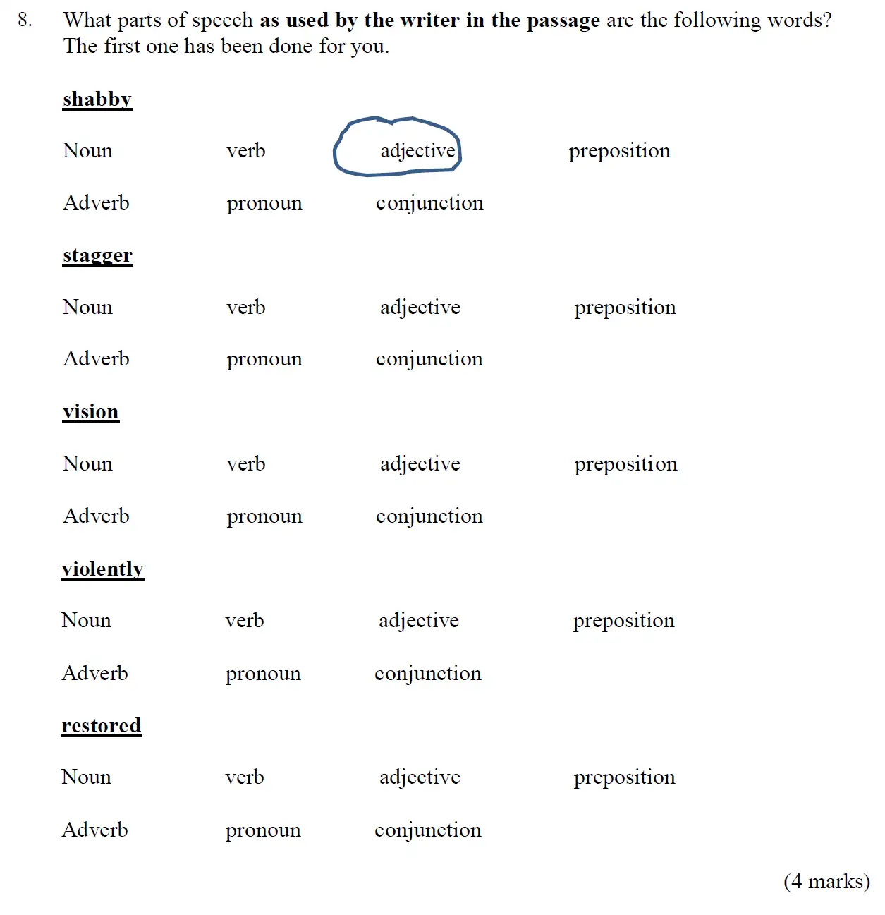Question 08 - Streatham and Clapham High School - 11 Plus English Specimen Paper - 2019