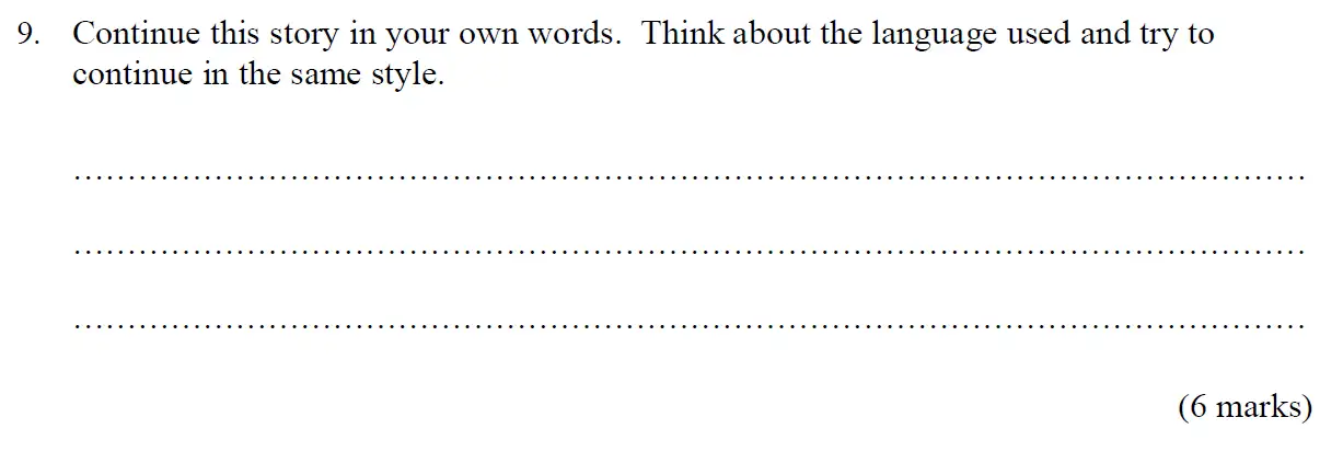 Question 09 - Streatham and Clapham High School - 11 Plus English Specimen Paper - 2019