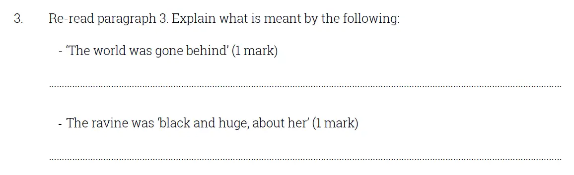 Question 03 - Sydenham High School - 11 Plus Sample English Entrance Exam Paper - 2017