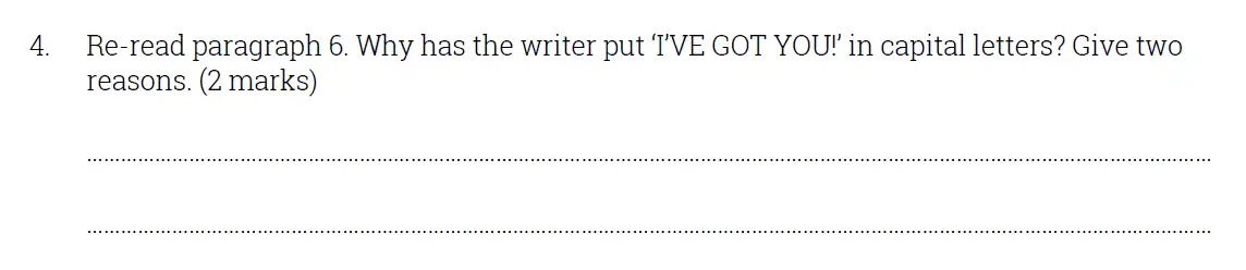 Question 04 - Sydenham High School - 11 Plus Sample English Entrance Exam Paper - 2017