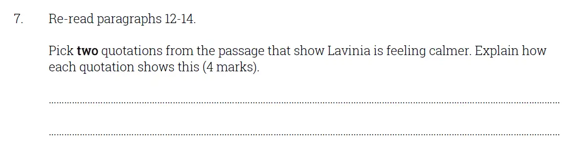 Question 07 - Sydenham High School - 11 Plus Sample English Entrance Exam Paper - 2017