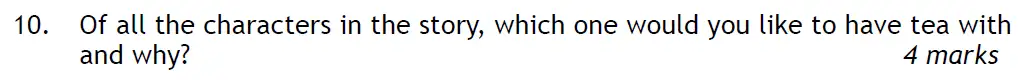 Question 10 - The Haberdashers' Aske's Boys’ School – 11+ English Entrance Examination – 2009