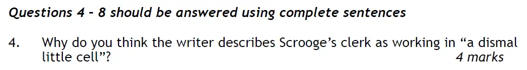 Question 04 - The Haberdashers' Aske's Boys’ School – 11+ English Entrance Examination – 2010
