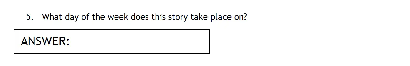 Question 05 - The Haberdashers' Aske's Boys’ School – 11+ English Entrance Examination – 2011