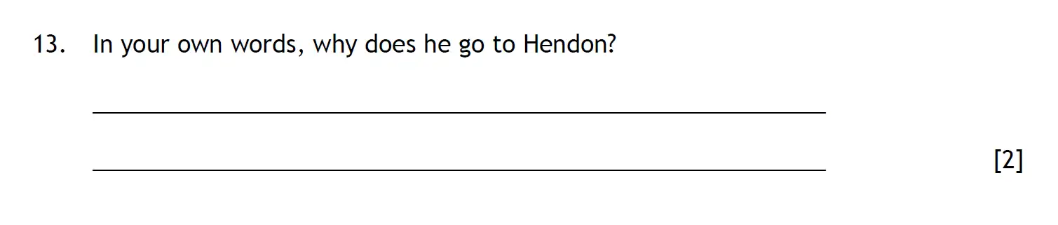 Question 13 - The Haberdashers' Aske's Boys’ School – 11+ English Entrance Examination – 2013