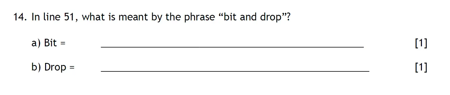 Question 14 - The Haberdashers' Aske's Boys’ School – 11+ English Entrance Examination – 2013