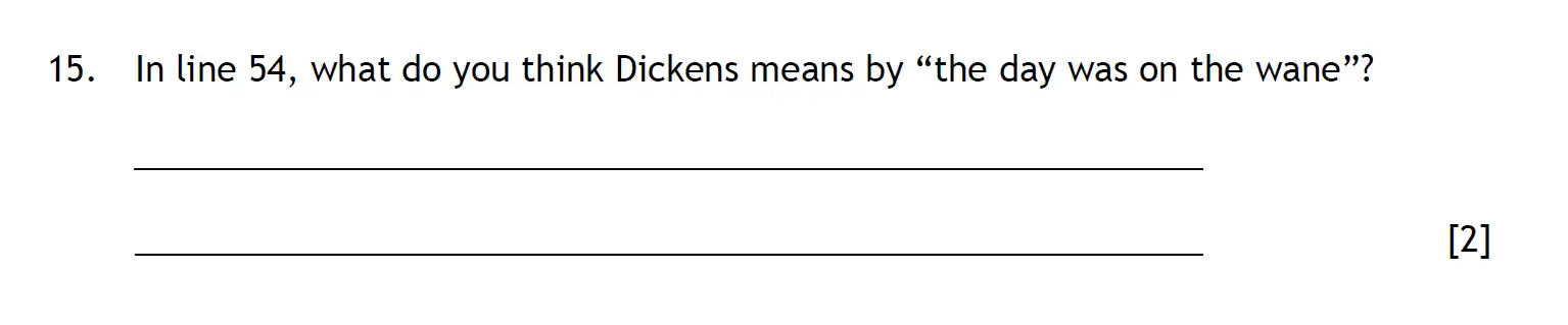 Question 15 - The Haberdashers' Aske's Boys’ School – 11+ English Entrance Examination – 2013