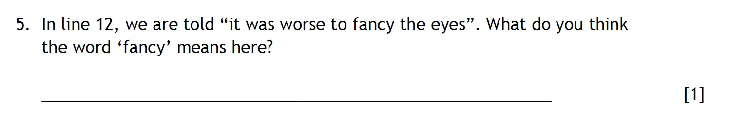 Question 05 - The Haberdashers' Aske's Boys’ School – 11+ English Entrance Examination – 2013