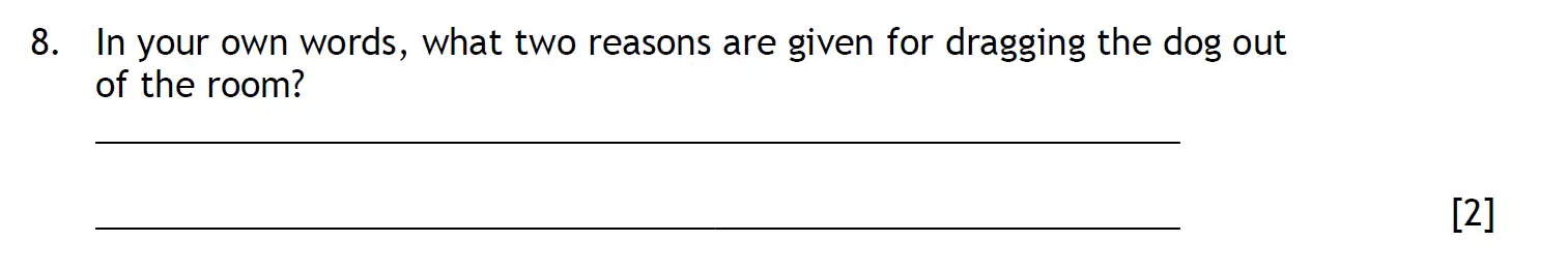Question 08 - The Haberdashers' Aske's Boys’ School – 11+ English Entrance Examination – 2013