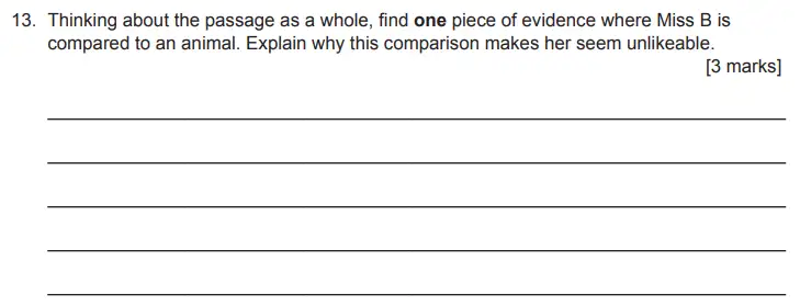 Question 13 - The Manchester Grammar School 11 Plus Entrance Exam English Paper 2019