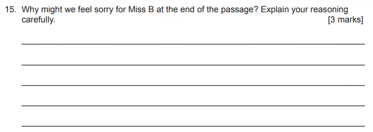 Question 15 - The Manchester Grammar School 11 Plus Entrance Exam English Paper 2019