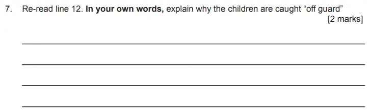 Question 07 - The Manchester Grammar School 11 Plus Entrance Exam English Paper 2019