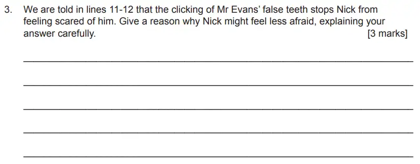 Question 03 - The Manchester Grammar School 11 Plus English Paper Section B - 2018