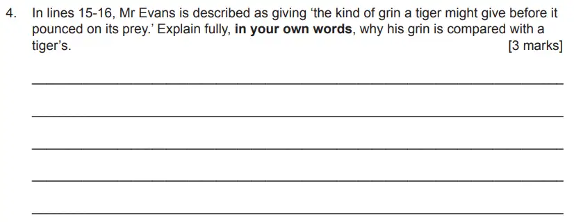 Question 04 - The Manchester Grammar School 11 Plus English Paper Section B - 2018