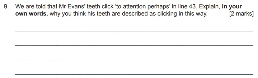 Question 09 - The Manchester Grammar School 11 Plus English Paper Section B - 2018
