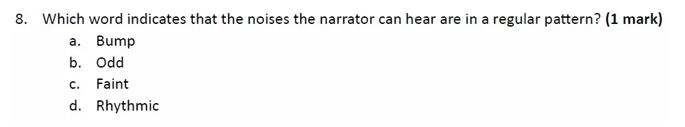 Question 08 - Withington Girls School – 11+ English Entrance Examination – 2023