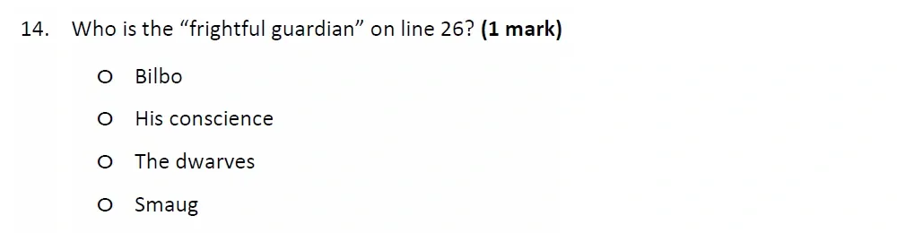 Question 14 - Withington Girls School – 11+ English Entrance Examination – 2022