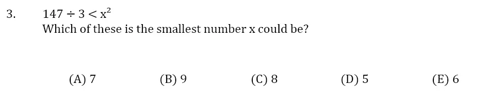 Question 03 - 11 Plus GL Maths Pack 1 Test Paper 1