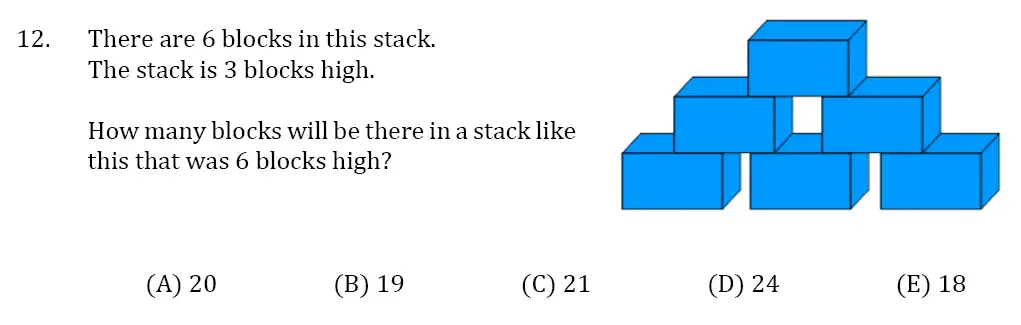 Question 12 - 11 Plus GL Maths Pack 1 Test Paper 1