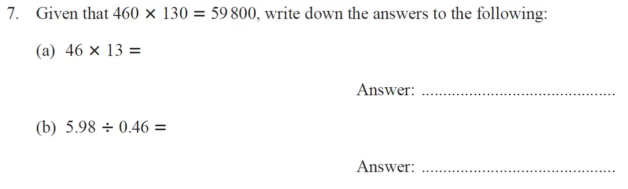 Question 7(a,b) - The North London Independent Girls' Schools' Consortium Group 1 Maths 2017