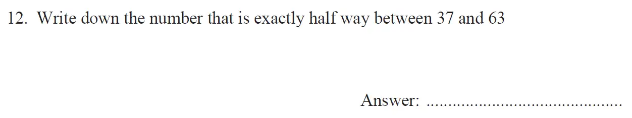 Question 12 - The North London Independent Girls' Schools' Consortium Group 1 Maths 2017