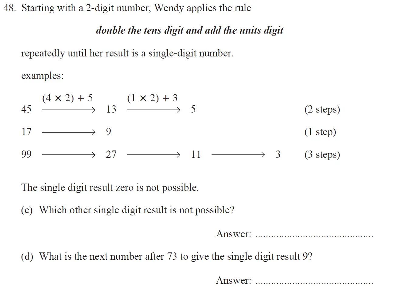 Question 48(48(c),48(d)) - The North London Independent Girls' Schools' Consortium Group 1 Maths 2017