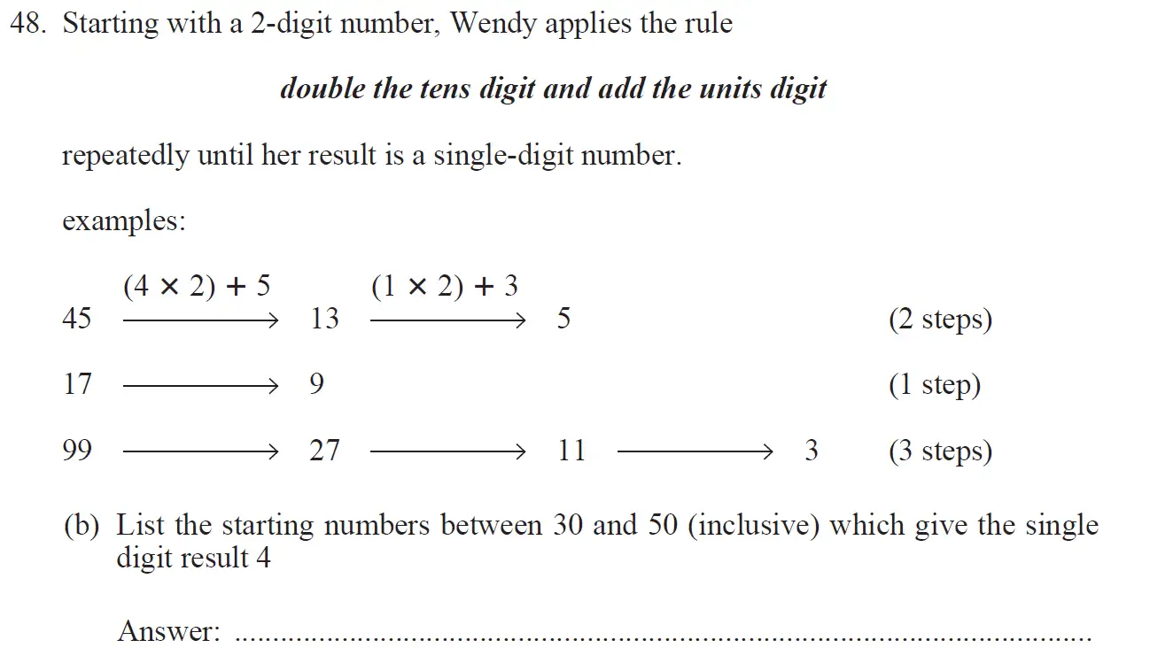 Question 48(b) - The North London Independent Girls' Schools' Consortium Group 1 Maths 2017