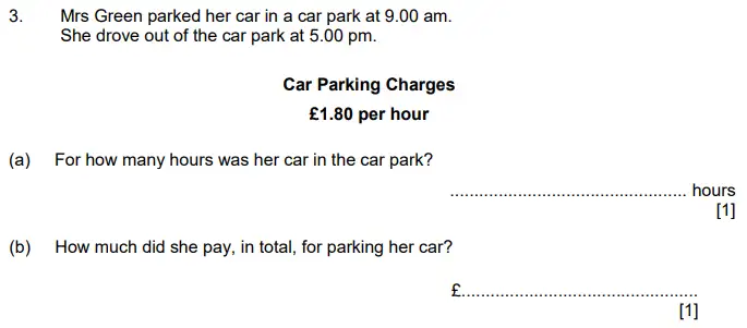 Question 3(a,b) - Aldenham School – 11+ Maths Sample Paper 2023