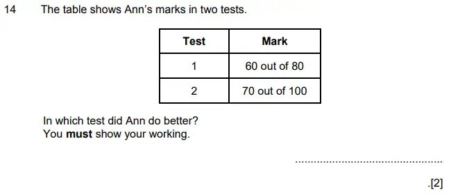 Question 14 - Aldenham School – 11+ Maths Sample Paper 2023