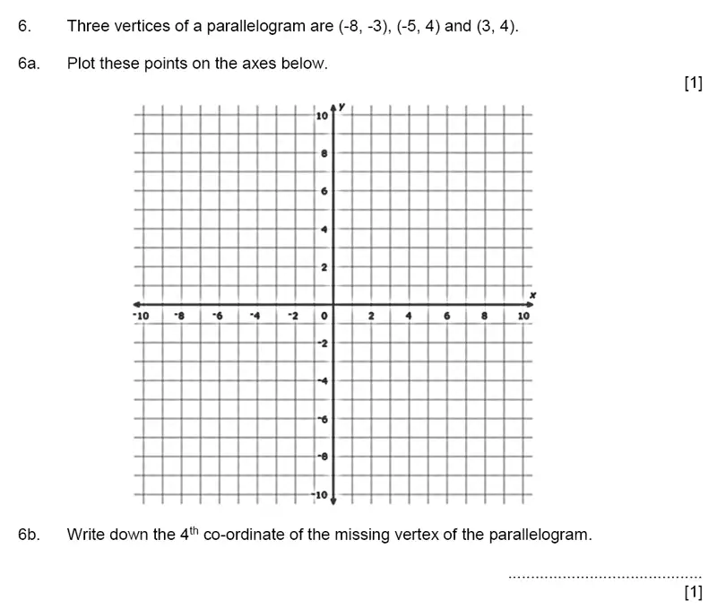 Question 6(a,b) - Aldenham School – 11+ Maths Sample Paper 2022