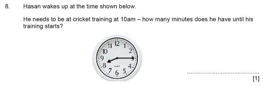 Question 8 - Aldenham School – 11+ Maths Sample Paper 2022
