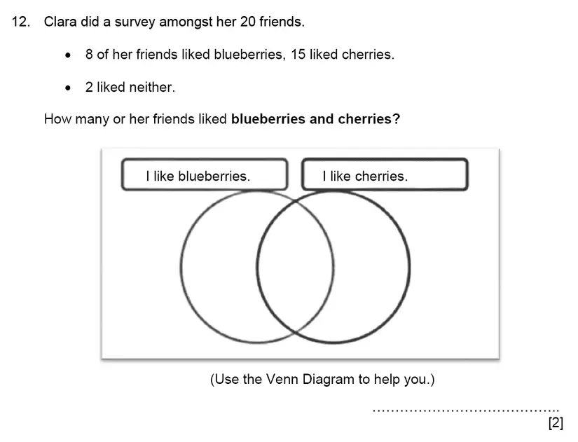 Question 12 - Aldenham School – 11+ Maths Sample Paper 2022