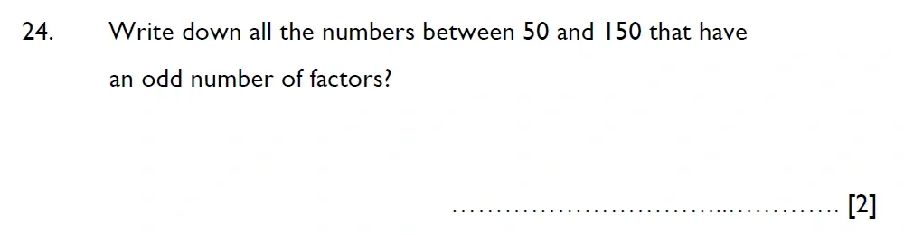 Question 24 - Aldenham School - 11 Plus Maths Sample Paper - 2025